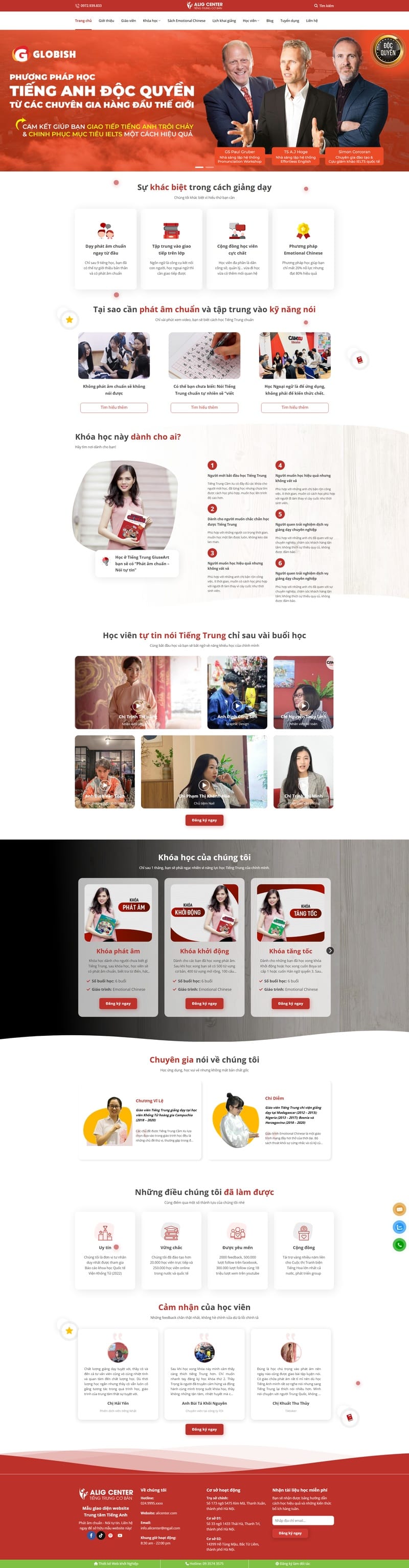 Theme wordpress trung tâm tiếng Trung