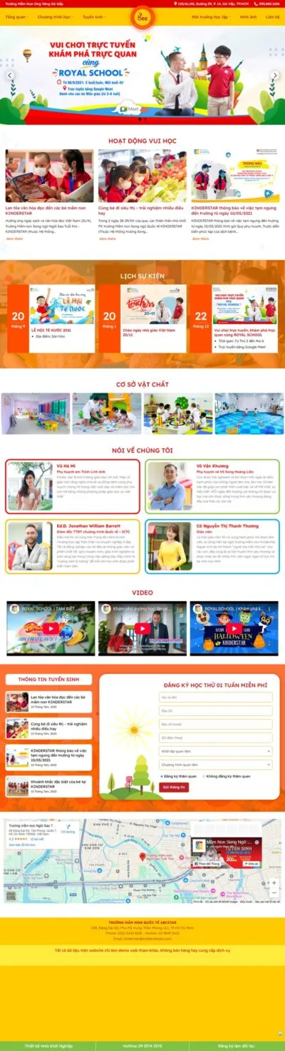 Theme wordpress trường mầm non