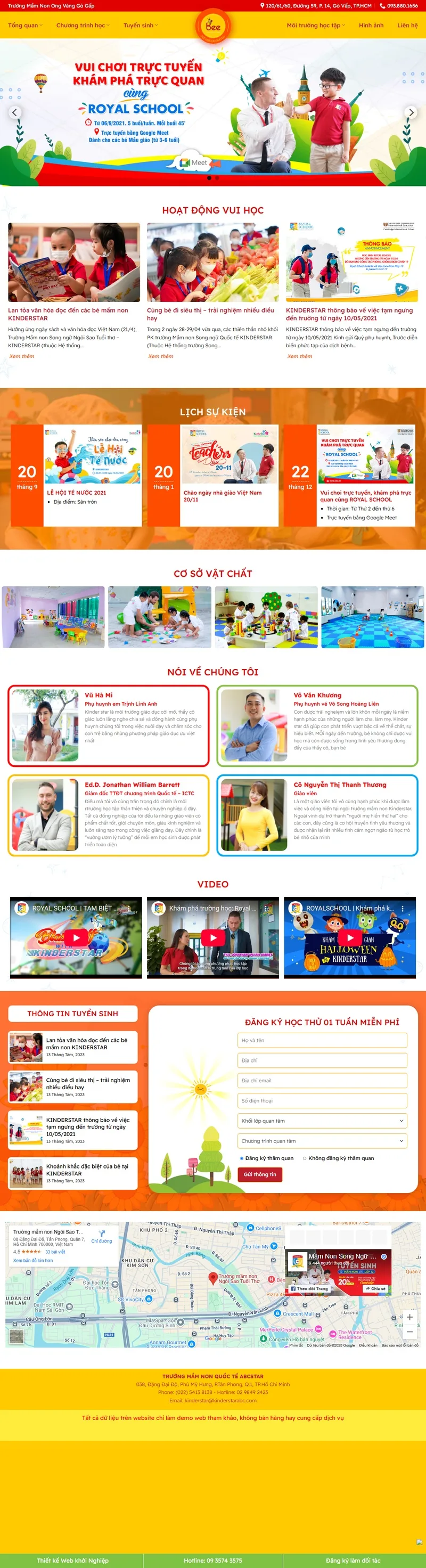 Theme wordpress trường mầm non