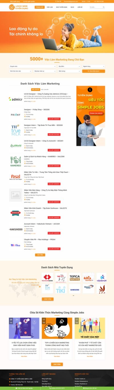 Theme wordpress tuyển dụng 01