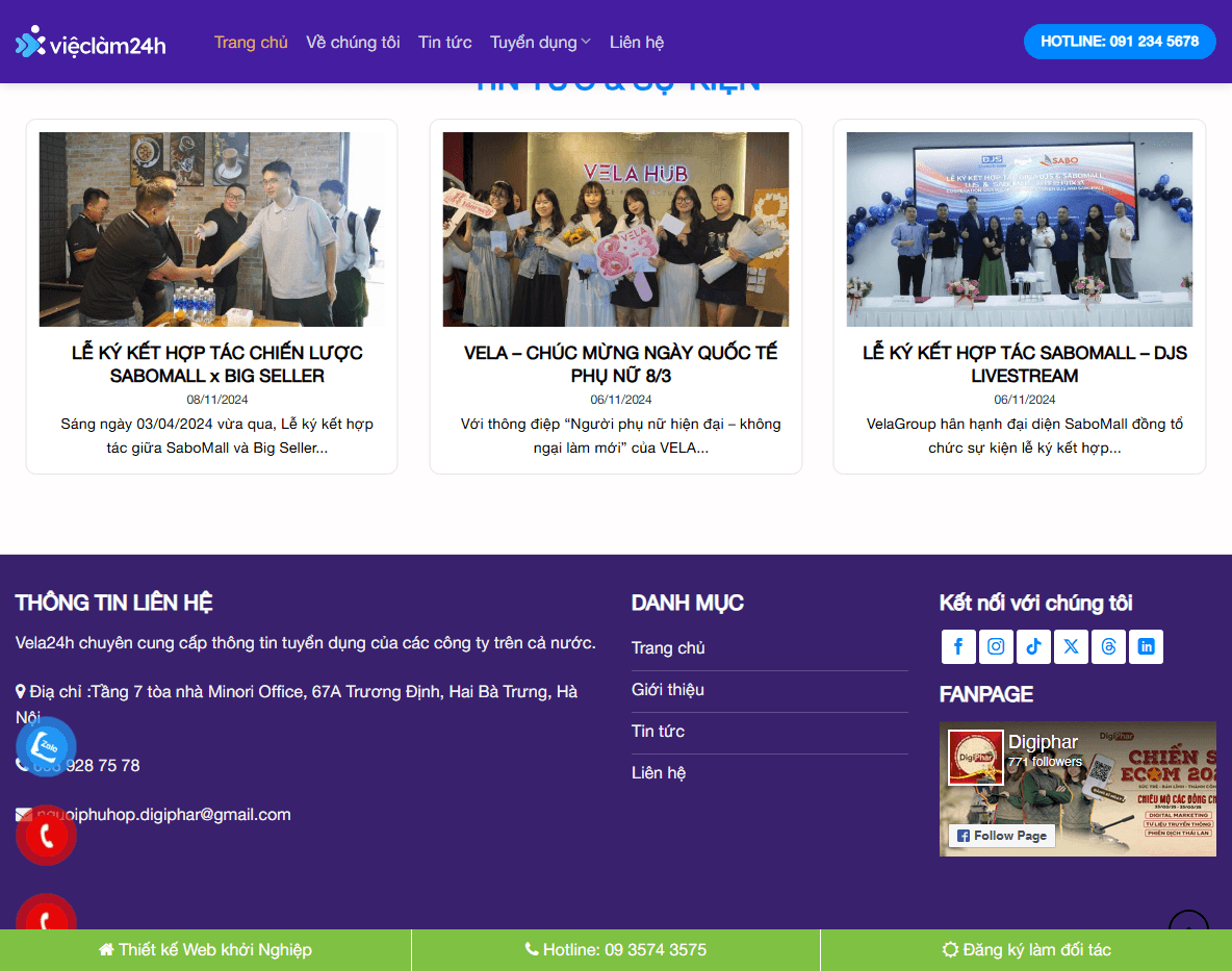 Tính năng Theme WordPress tuyển dụng 03