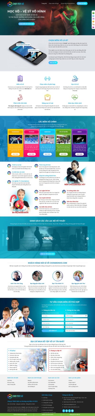 Theme wordpress võ thuật 01