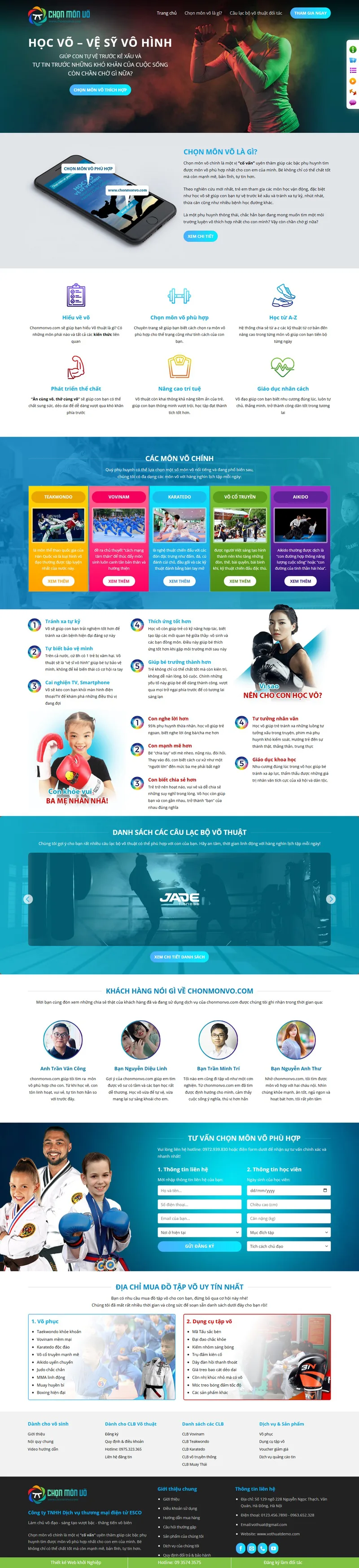Theme wordpress võ thuật 01