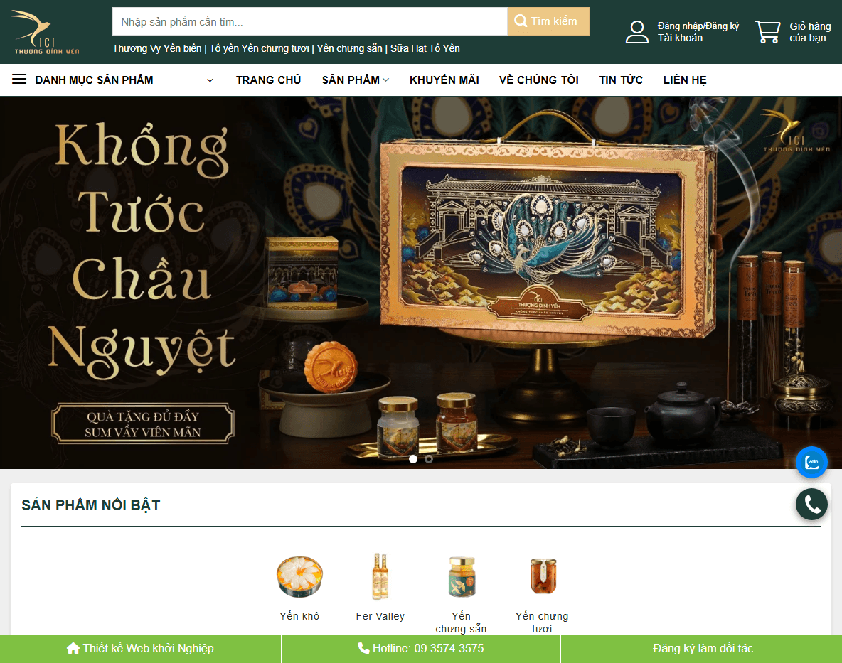 Giao diện Theme WordPress Yến Sào 04