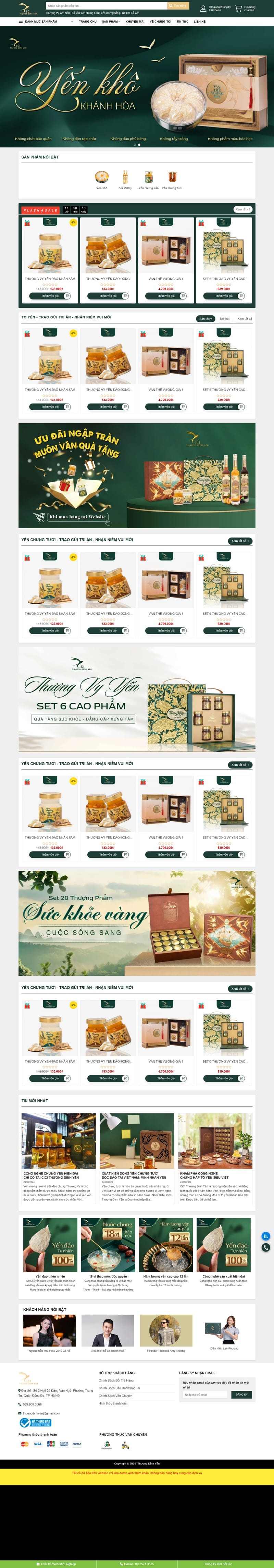 Theme wordpress yến sào 04 - giống thượng đình yến