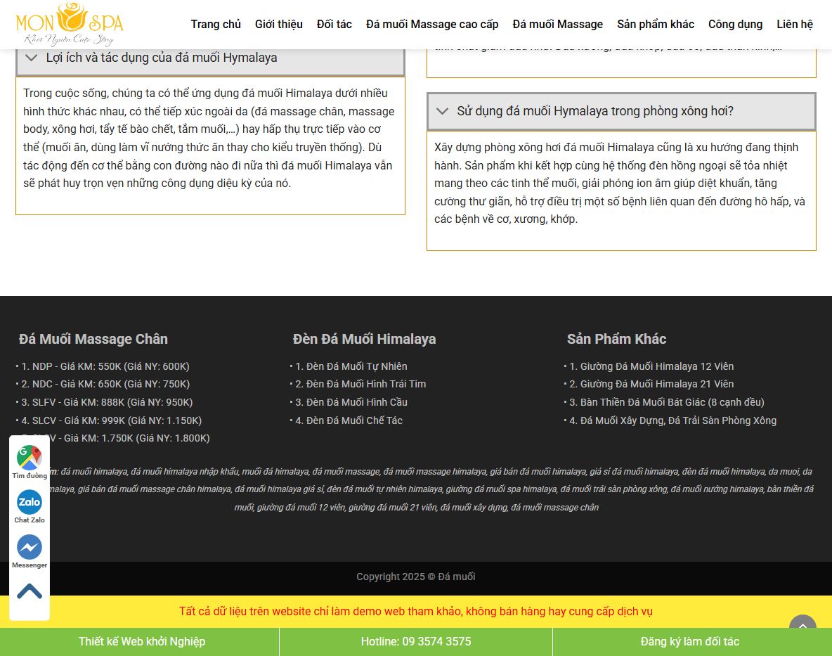 Tính năng quản lý Theme wordpress bán đá muối