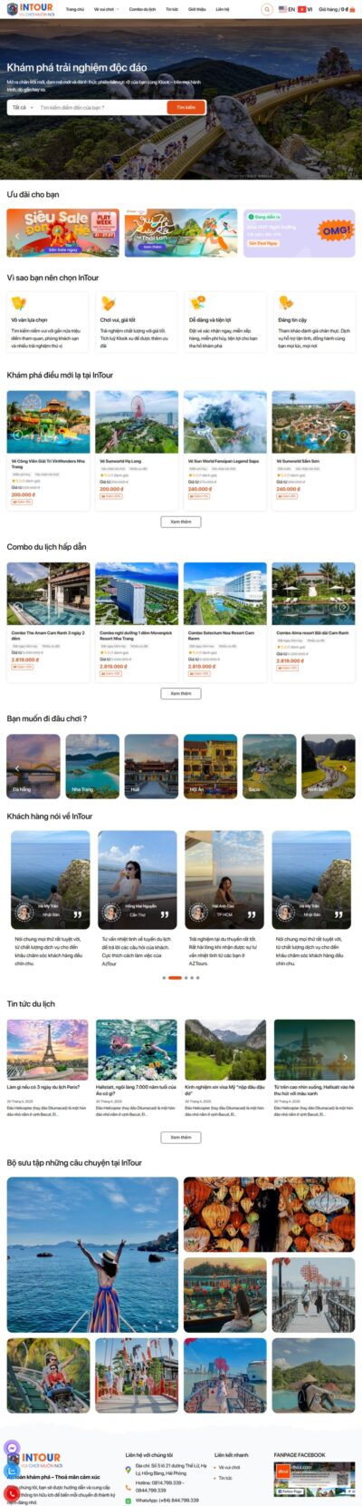 Theme wordpress du lịch , đặt vé tham quan - mẫu 29