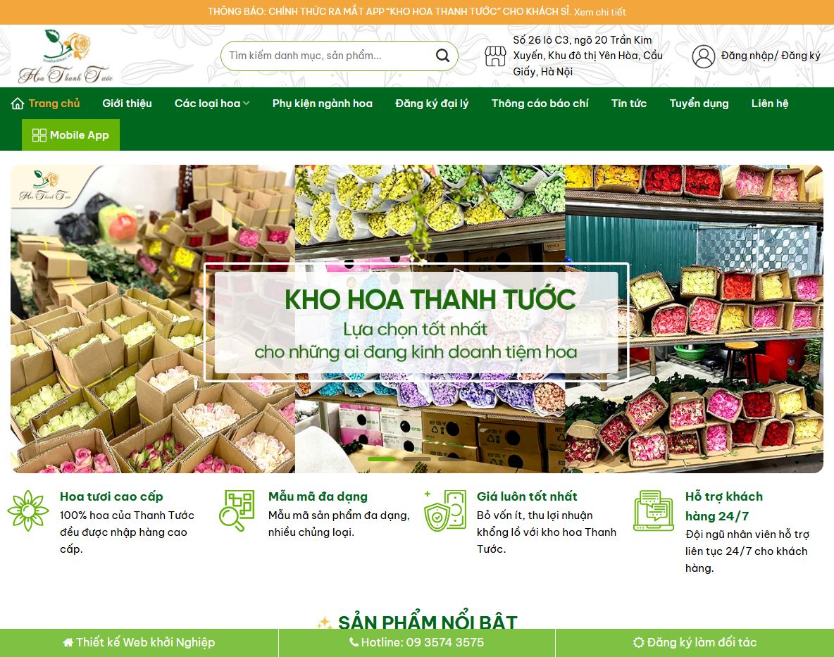 Giao diện Theme wordpress hoa tươi 03