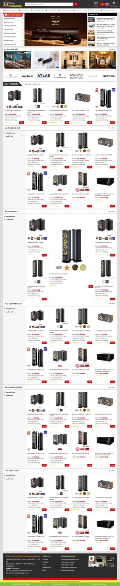 Theme wordpress bán sản phẩm audio âm thanh