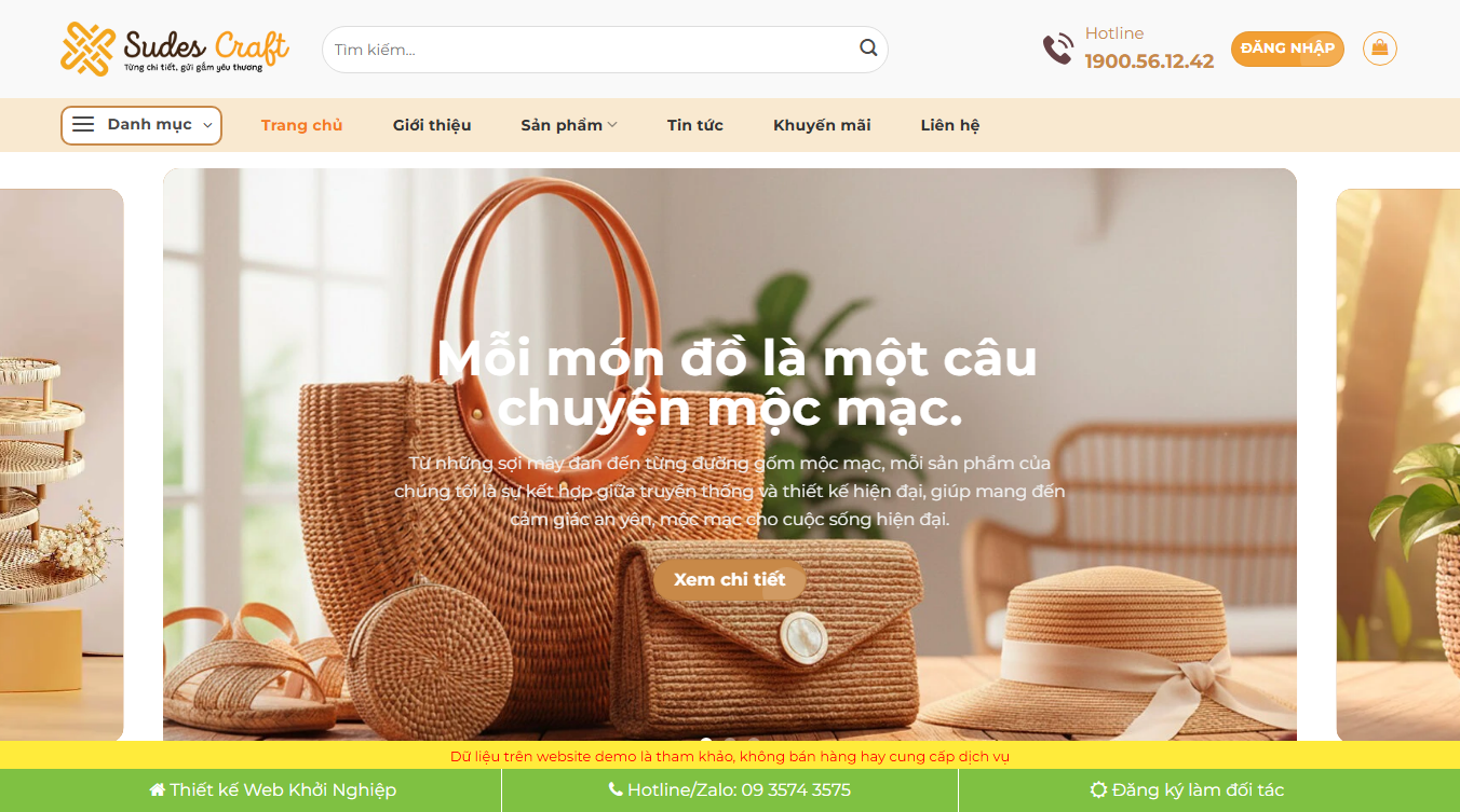 Theme WordPress bán đồ thủ công mỹ nghệ - Giao diện đẹp mắt