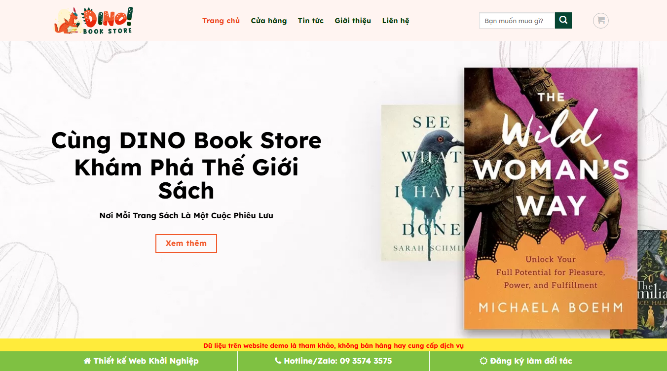 Theme wordpress bán sách 03 - Giao diện trang chủ