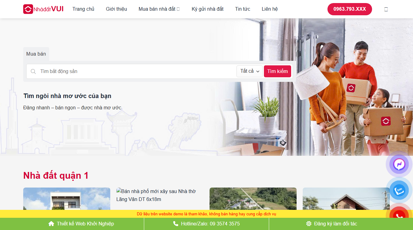 Theme wordpress bất động 072 - Giao diện chuyên nghiệp