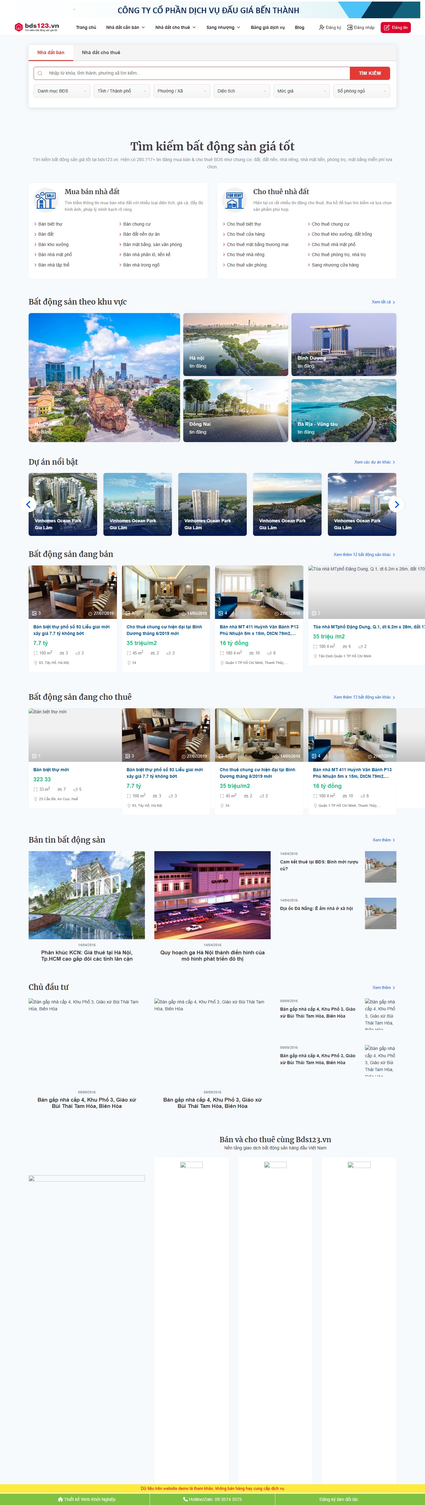 Theme wordpress bất động sản có đăng tin