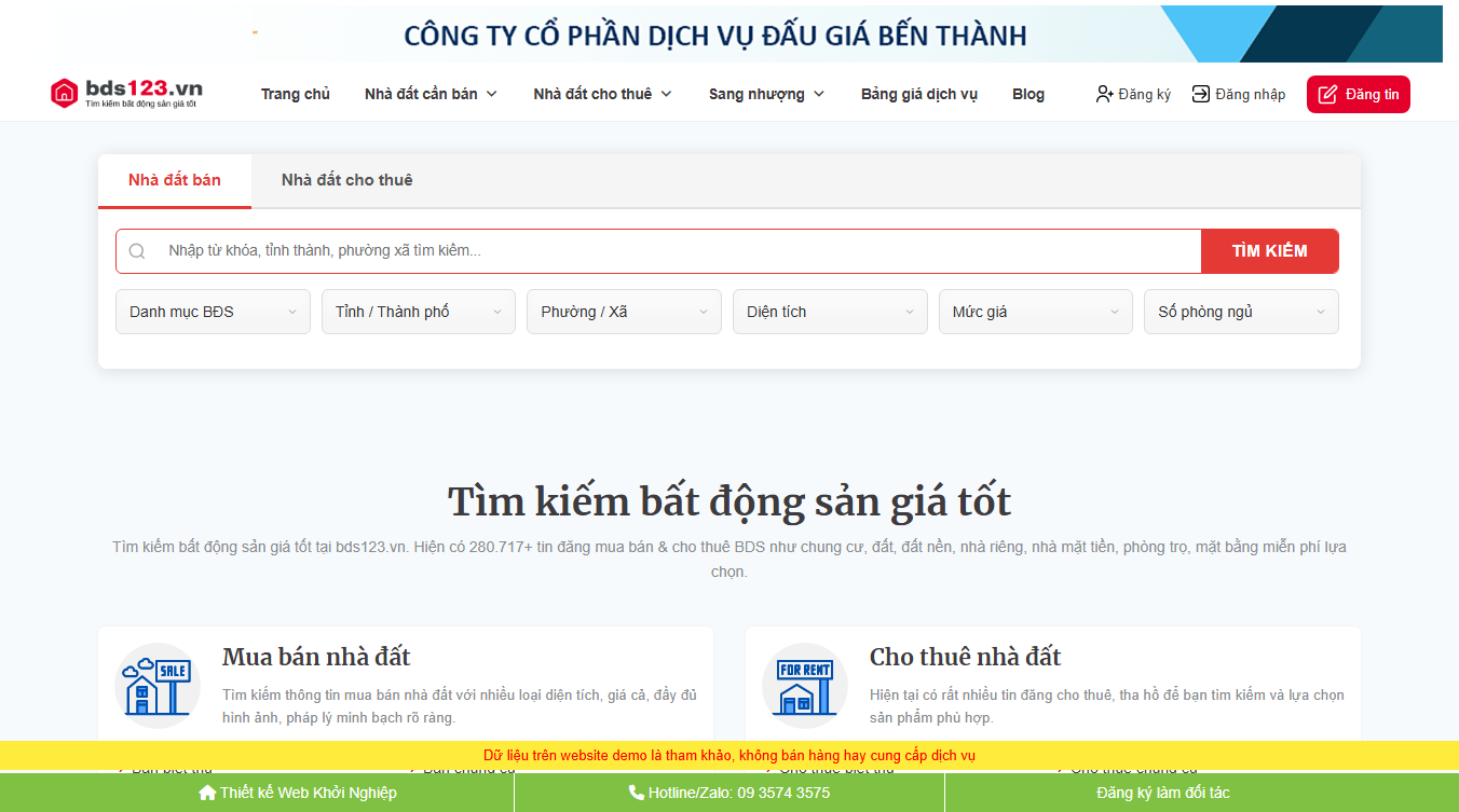 Theme wordpress bất động sản có đăng tin - giao diện chuyên nghiệp