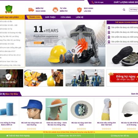 Theme wordpress thiết bị bảo hộ