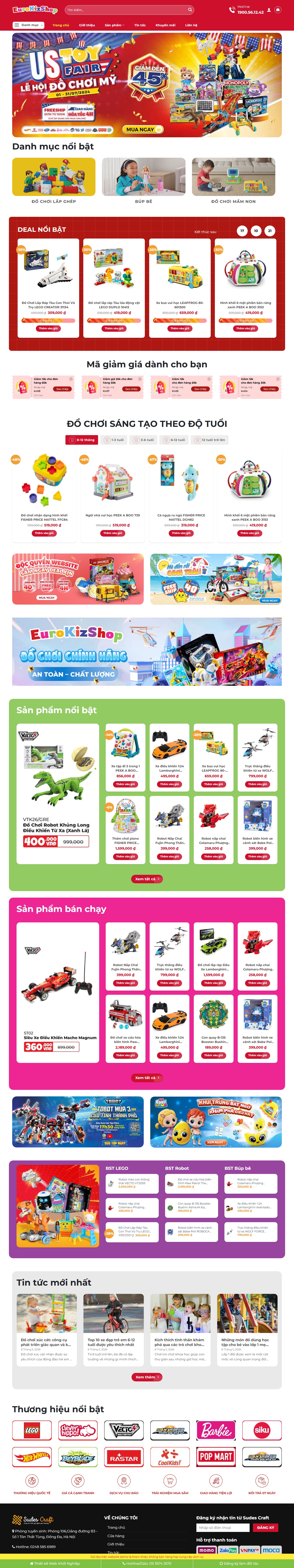 Theme wordpress bán đồ chơi trẻ em 01
