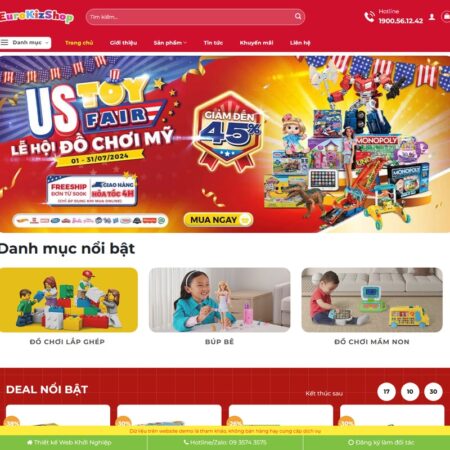 Theme wordpress bán đồ chơi trẻ em 01