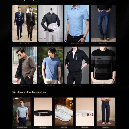Theme wordpress bán áo vest nam, mẫu mới 2026