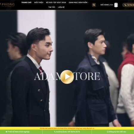 Theme wordpress bán áo vest nam, mẫu mới 2026