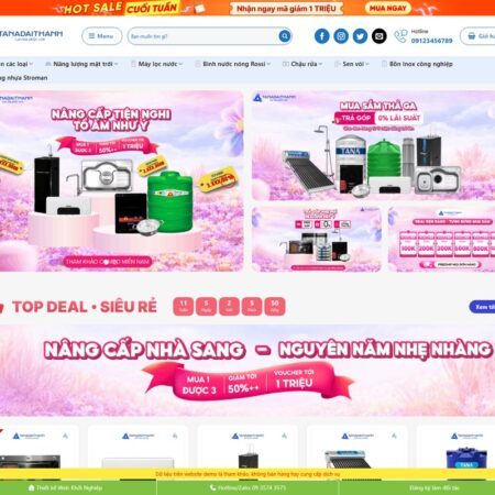 Theme wordpress bán bồn nước 01