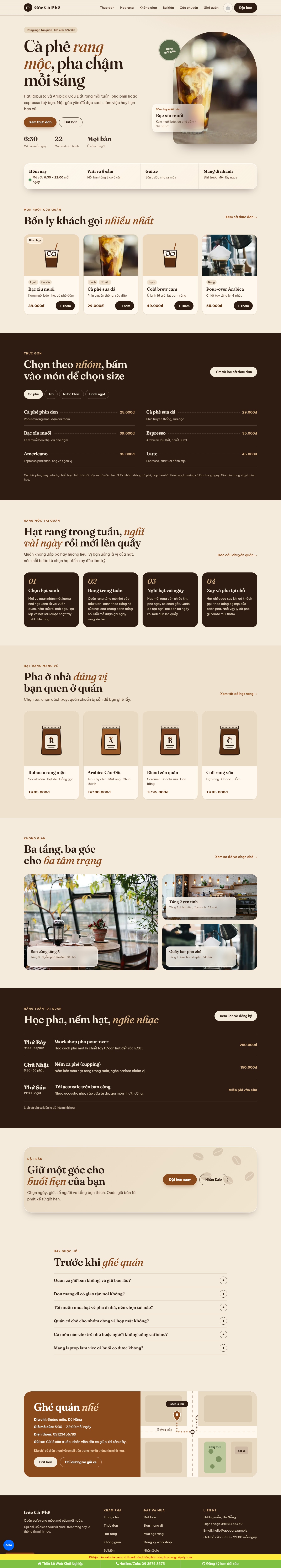 Theme wordpress bán cà phê 06