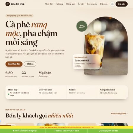 Theme wordpress bán cà phê 06