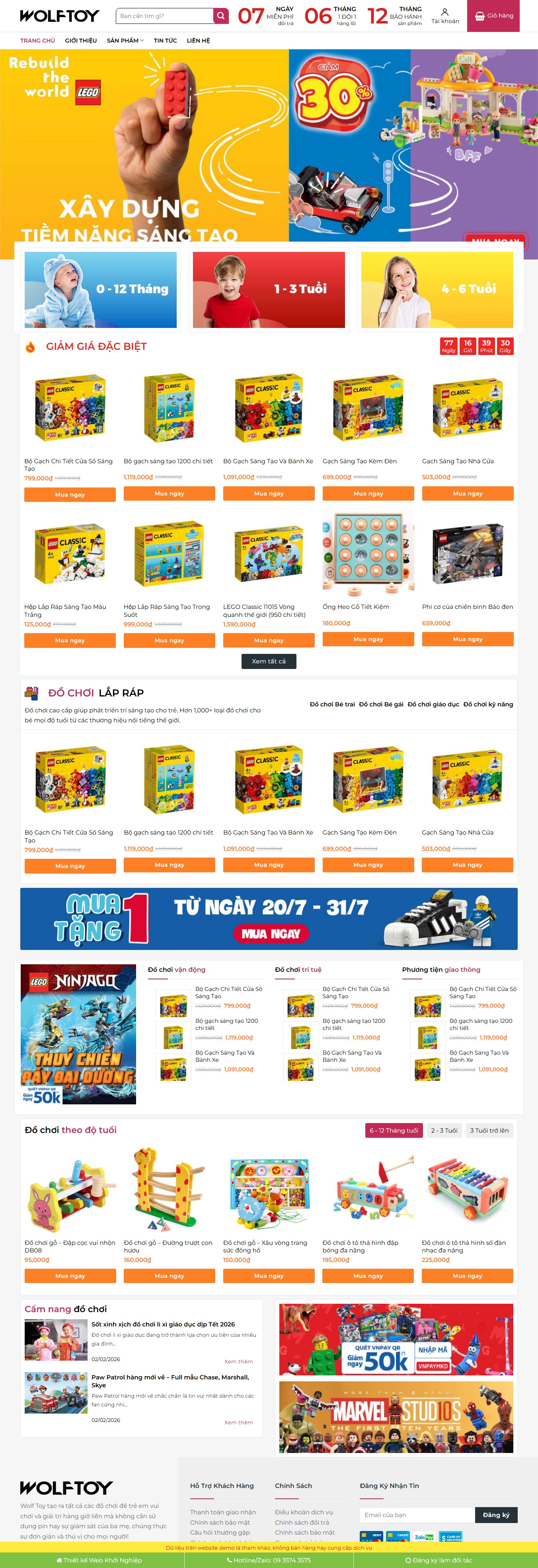 Theme wordpress bán đồ chơi 02