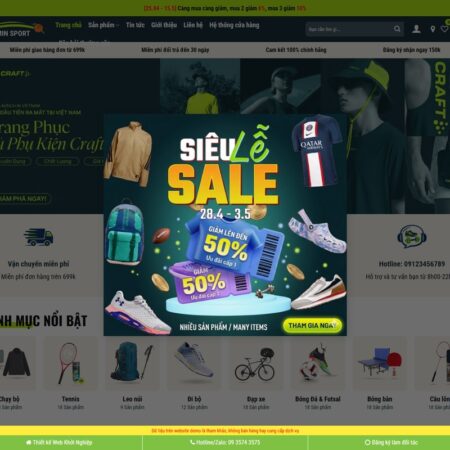 Theme wordpress bán đồ thể thao