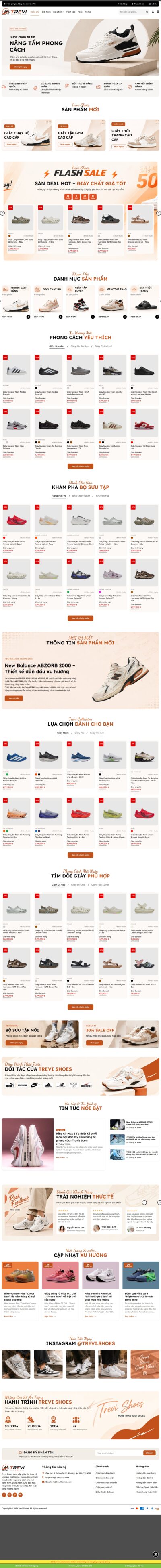 Theme wordpress bán giày thể thao 03