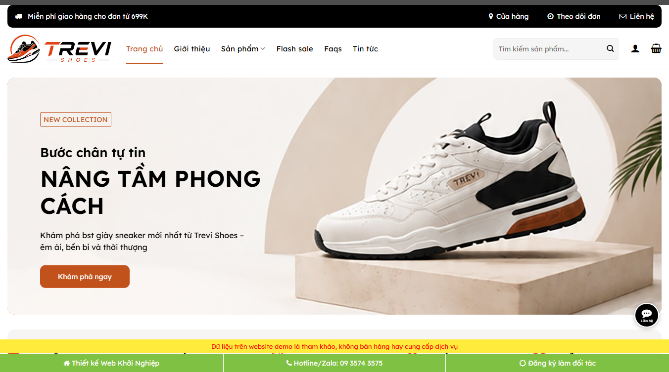 Theme WordPress bán giày thể thao 03 - Giao diện chuyên nghiệp