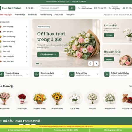 Theme wordpress bán hoa tươi 06