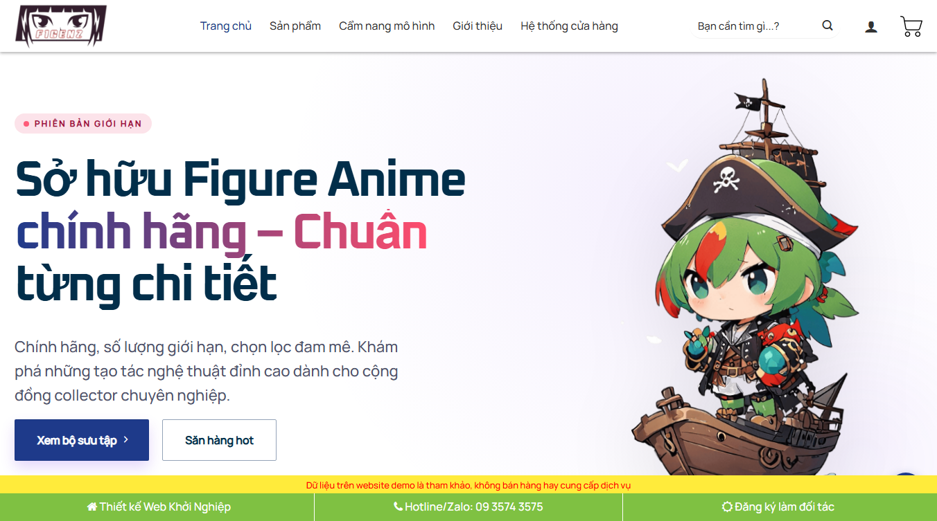 Theme WordPress bán mô hình chuyên nghiệp