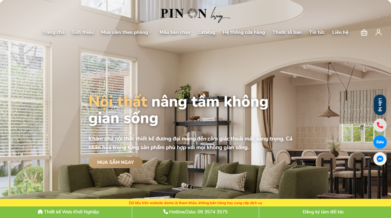 Theme WordPress bán nội thất sofa 03 - Giao diện chuyên nghiệp