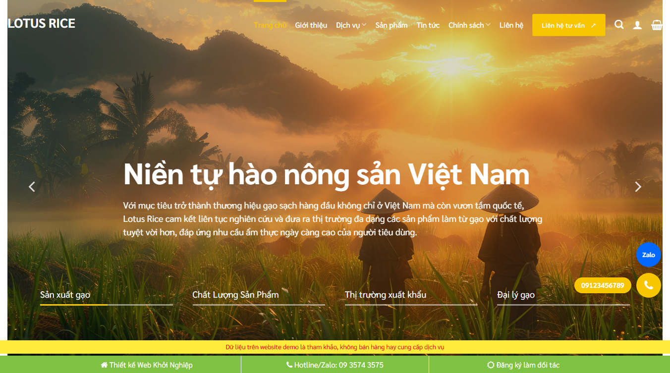 Theme wordpress bán nông sản 06 - Giao diện hiện đại