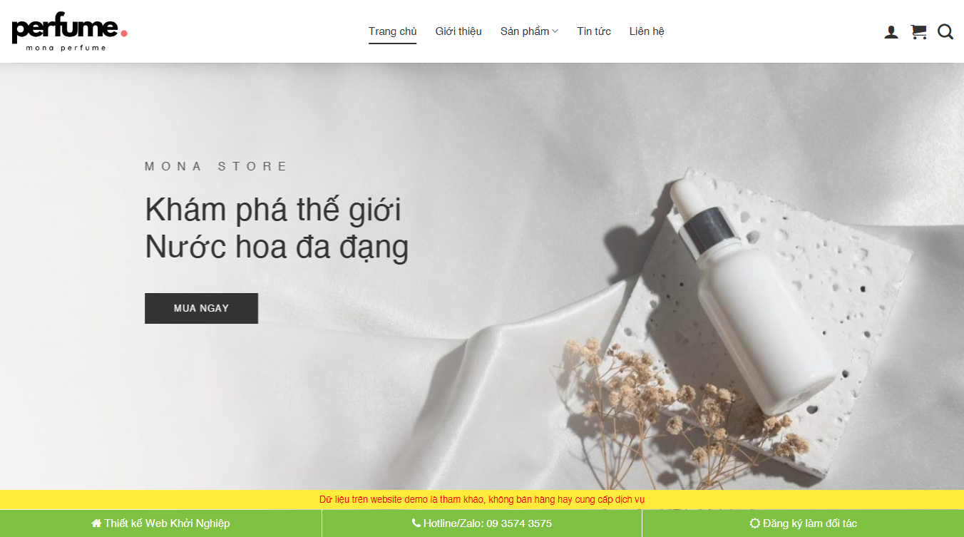 Theme WordPress bán nước hoa 03 - Giao diện cao cấp