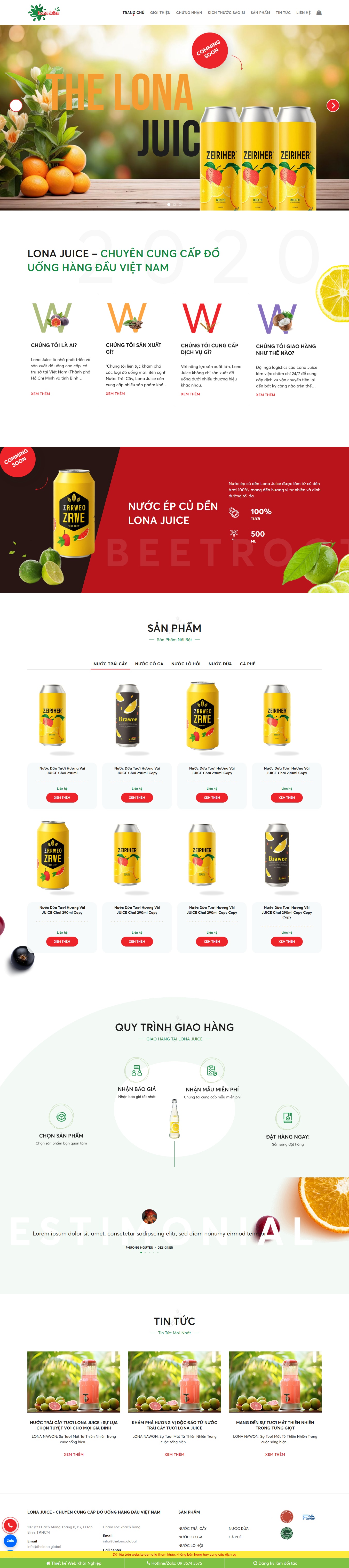 Theme wordpress bán nước trái cây đẹp