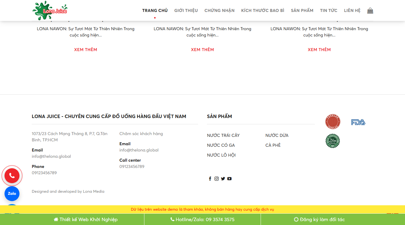 Giao diện quản trị theme WordPress bán nước trái cây
