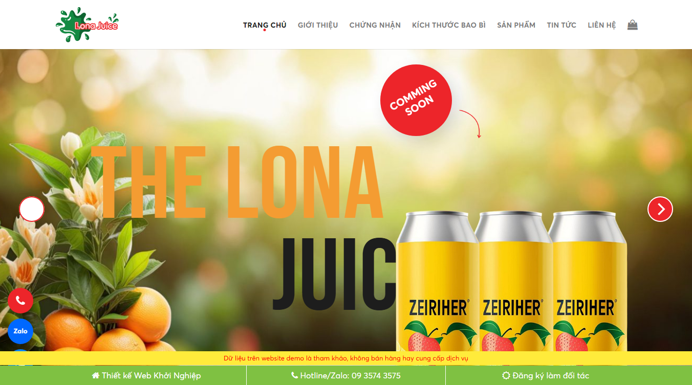 Theme WordPress bán nước trái cây đẹp - Giao diện chuyên nghiệp