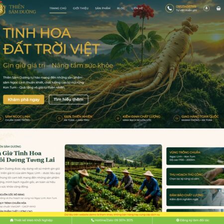 Theme wordpress bán sâm ngọc linh, yến sào