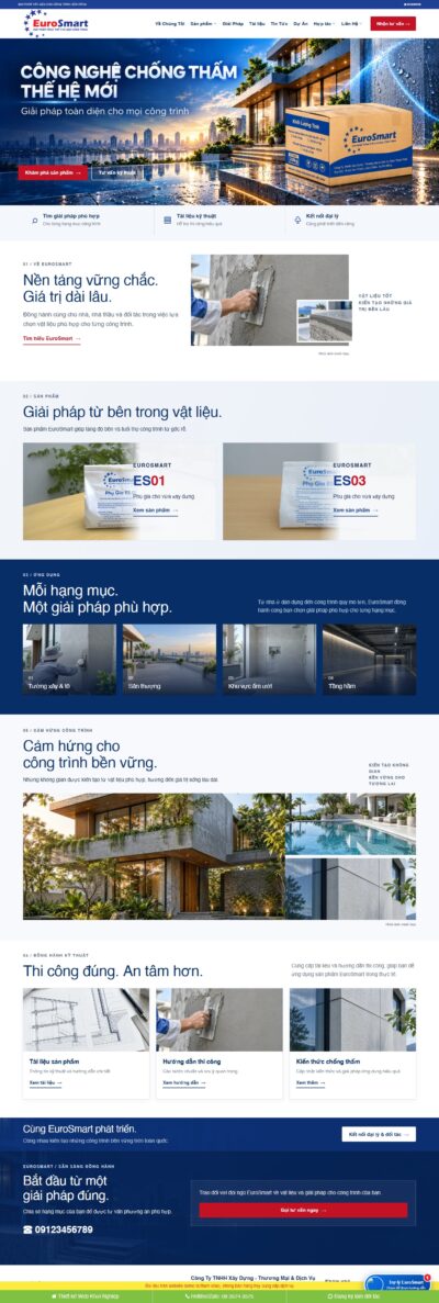 Theme wordpress bán sơn chống thấm thế hệ mới