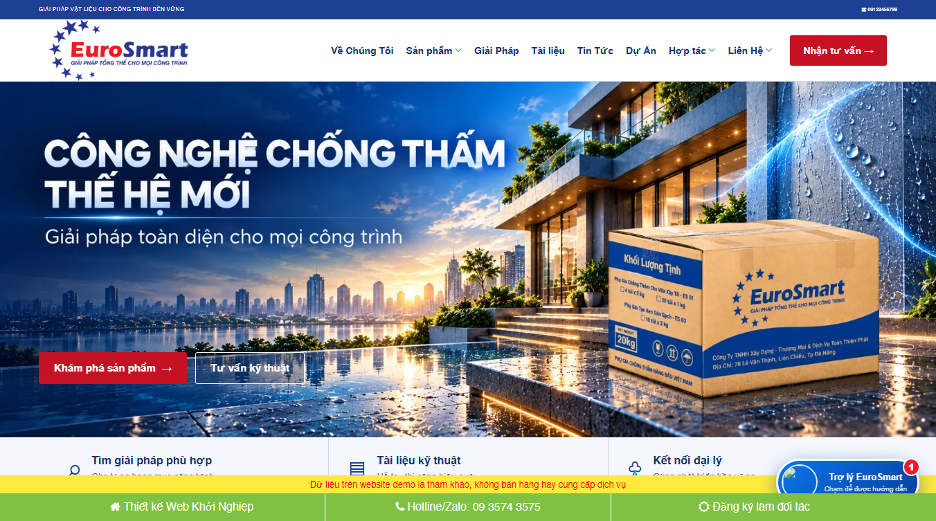 Theme WordPress bán sơn chống thấm thế hệ mới - Giao diện cửa hàng sơn