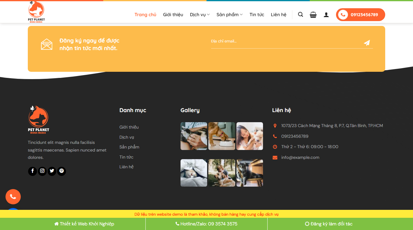 Theme WordPress bán thú cưng 03 - Tính năng quản lý đầy đủ