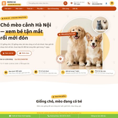 Theme wordpress bán thú cưng 04
