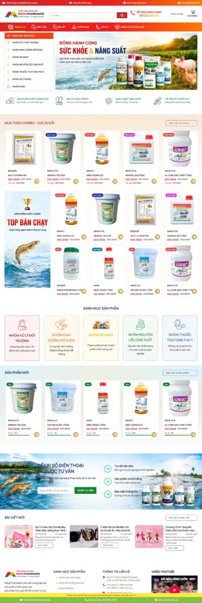 Theme wordpress bán thuốc thủy sản