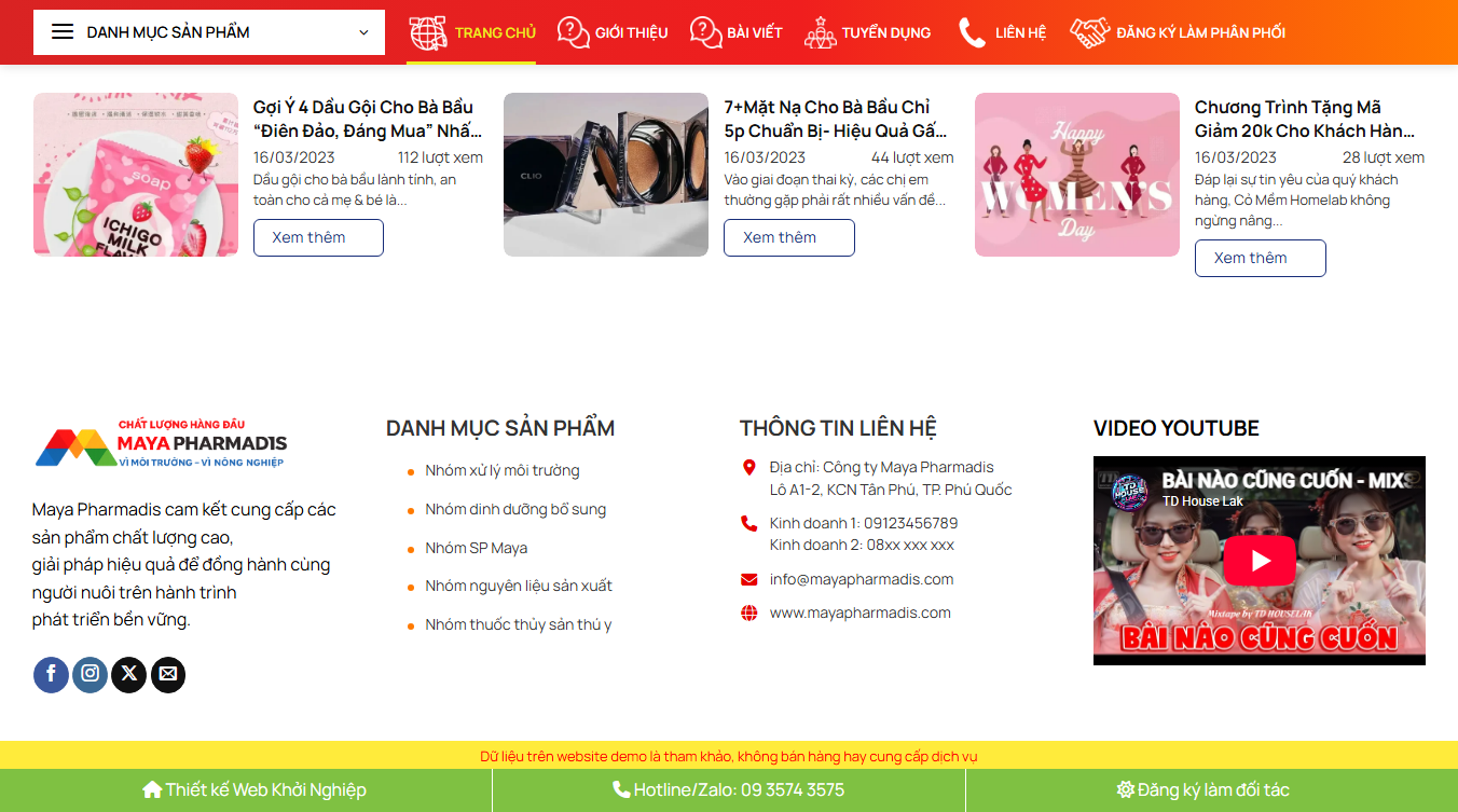 Theme wordpress bán thuốc thủy sản - Dashboard quản lý