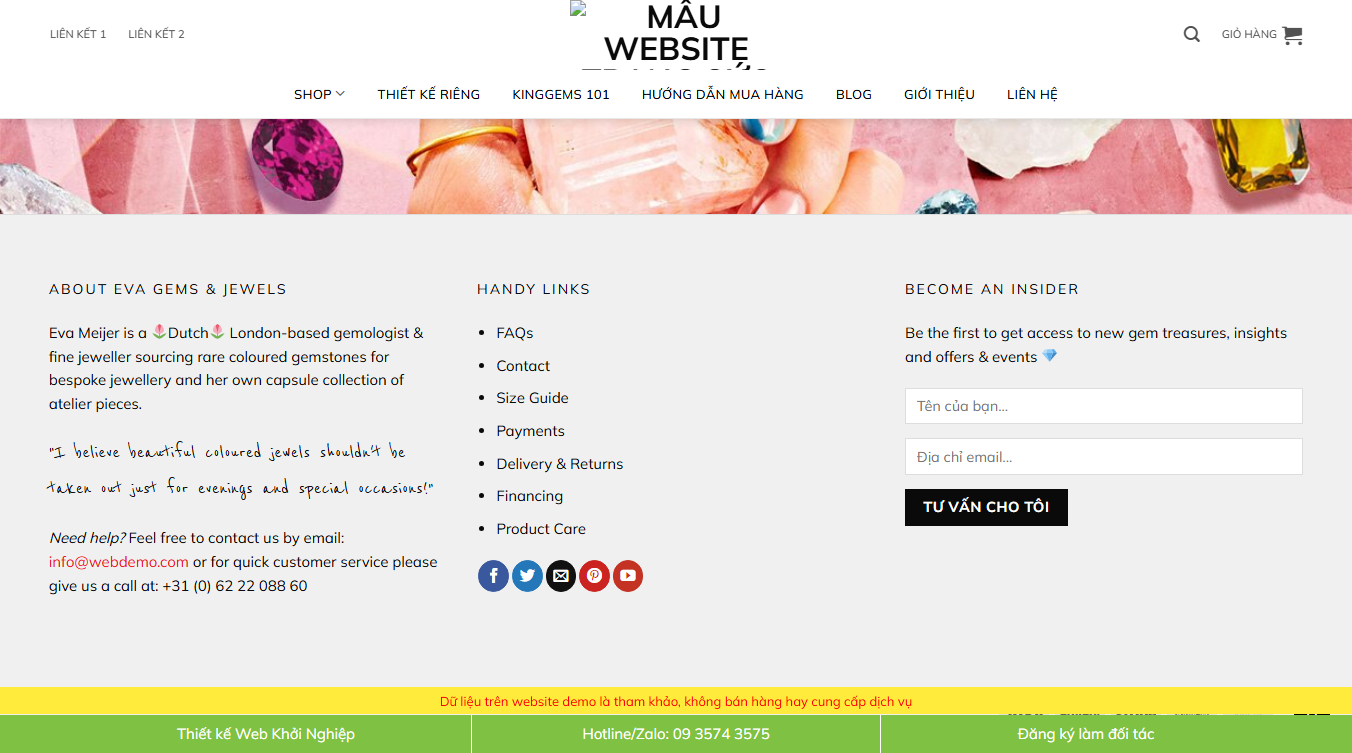 Chi tiết chức năng theme WordPress bán trang sức 03