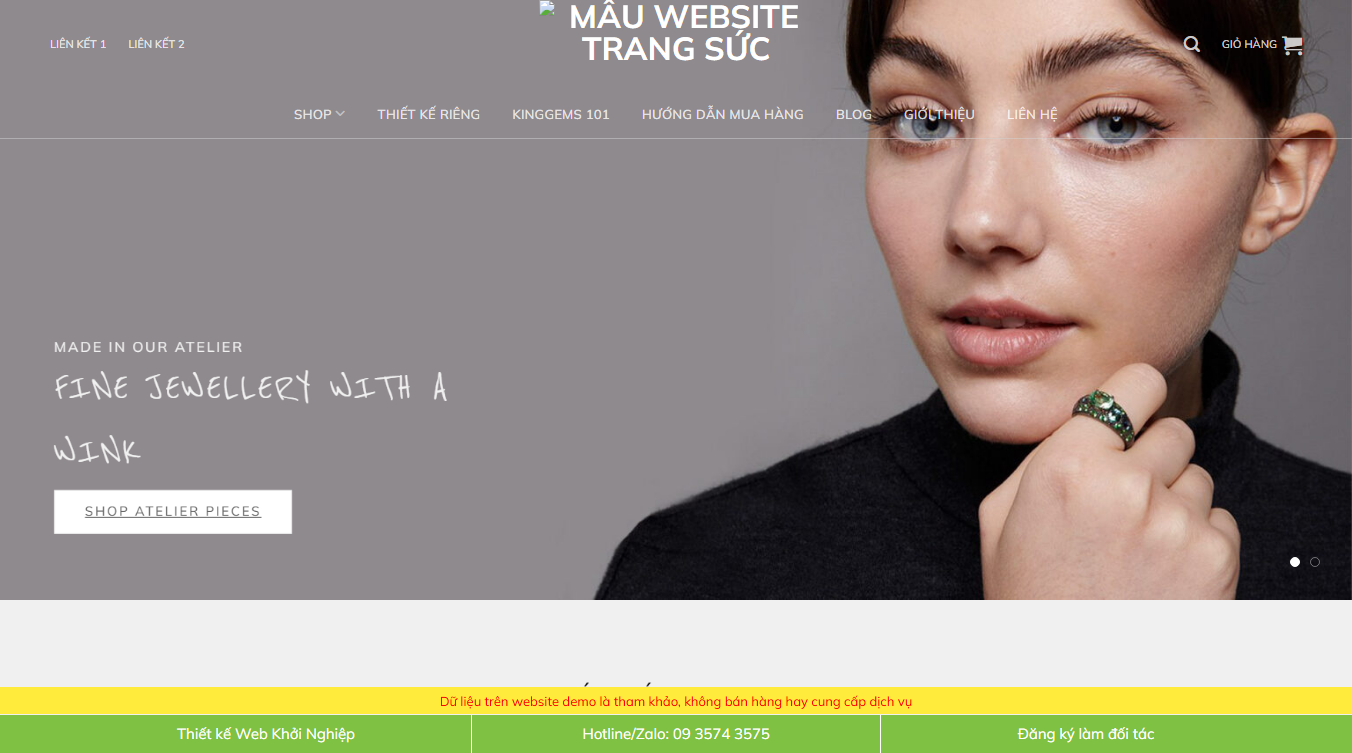 Giao diện theme WordPress bán trang sức 03