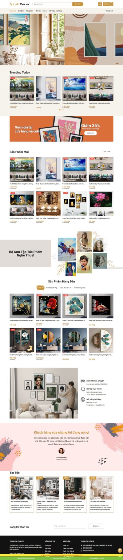 Theme wordpress bán tranh decor 02