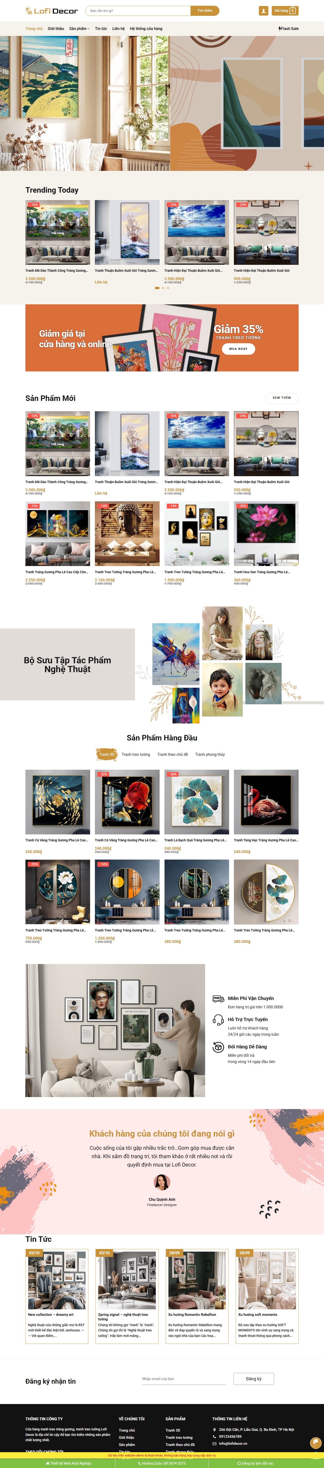 Theme wordpress bán tranh decor 02