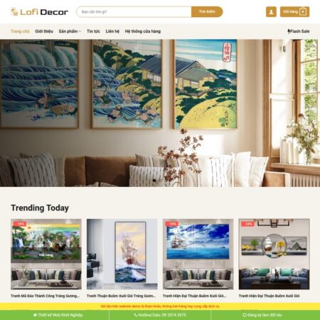 Theme wordpress bán tranh decor 02